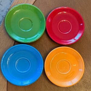 Set of 4 Fiesta Saucers / Small Plates